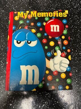 M&M'S Blue Character photo album Book with Multicolor Candy Dots